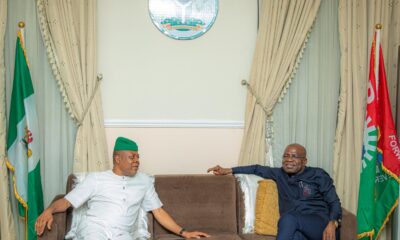 Ihedioha Meets Labour Party Lone Governor Otti After Leaving PDP